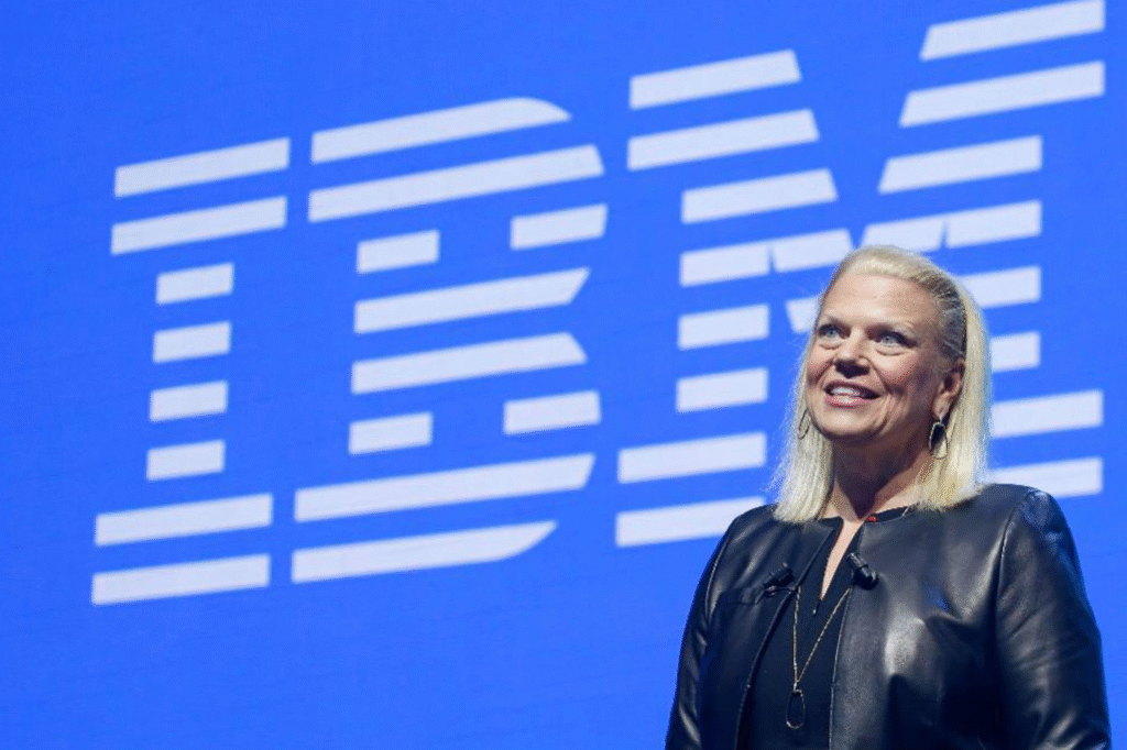 Ginni Rometty em apresentação da IBM